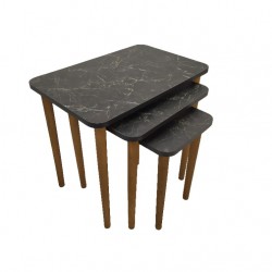 Zigon Sehpa Dikdörtgen Siyah Mermer